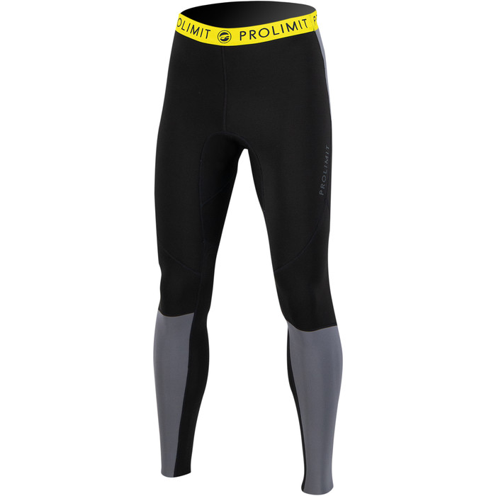 2023 Prolimit Hombres Airmax 2mm Neopreno SUP Trousers 14480 - Black / Dark Grey / Yellow